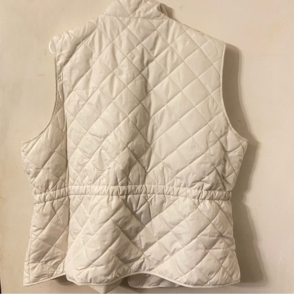 St. John's Bay Womens New Plus Midweight Quilted Vest in Ivory. - Picture 5 of 7